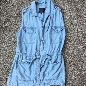 Sanctuary Utility Vest size S light blue
